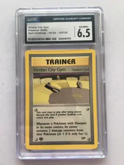 Viridian City Gym Pokemon 2000 Gym Challenge 1st Ed. 123/132 Cgc 6.5! Read Desc! - Image 1