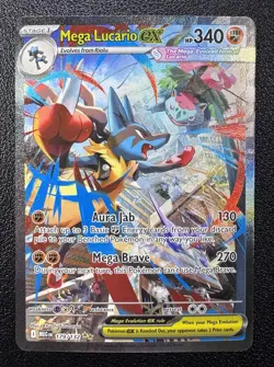 Pokemon Mega Lucario ex Special Illustration Rare SIR Full Art Holo 179/132 - Image 1