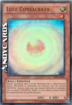 LUCE CONSACRATA • (Consecrated Light) • Super R • AP04 IT006 • Unl • Yugioh! - Image 1