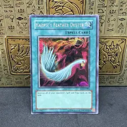 Yugioh Harpie's Feather Duster WC4-E003 Prismatic Secret Rare MP - Image 1