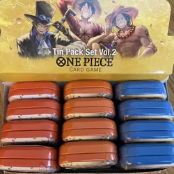 One Piece Tin Pack Vol 2 Case of 12 | TS-02 OP-13 | Sealed tins Bandai see desc - Image 4