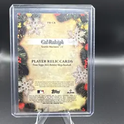 Topps 2025 Holiday Cal Raleigh Mariners PR-CR Relic Game-Used Baseball Card - Image 2