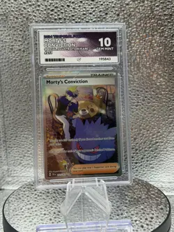 Pokemon TCG Morty's Conviction Card 211/162 Temporal Forces SIR ACE 10 Gem Mint - Image 1