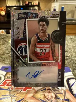 2025 /26 Topps Will Riley Autograph New Applicant Card Holo Foil NA-WR - Image 1