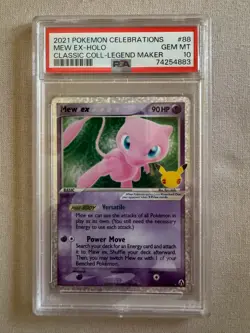 2021 POKEMON CELEBRATIONS CLASSIC COLL #88 MEW EX-HOLO PSA 10 - Image 1