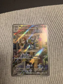 Pokemon TCG Machoke 177/165 Scarlet & Violet Illustration Rare Card NM Condition - Image 1