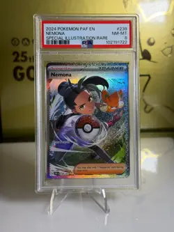 2024 Pokemon Nemona #238 PSA 8 Special Illustration Rare Trainer Card - Image 1