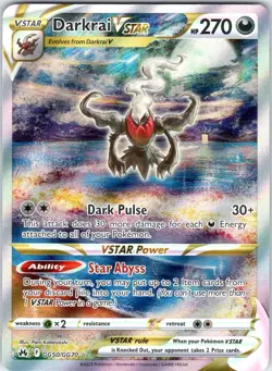 DARKRAI VSTAR GG50/GG70 HOLO CROWN ZENITH GALARIAN GALLERY POKEMON NM/M - Image 1