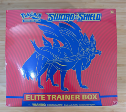 Pokemon TCG Sealed Sword and Shield Base Set ETB Elite Trainer Box Zacian - Image 1