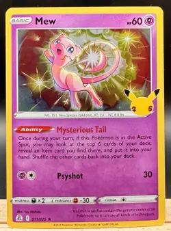 Mew 011/025 Holo Rare Celebrations Pokemon TCG NM - Image 1