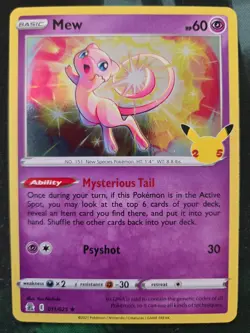 Mew 011/025 Holo R Celebrations LP Pokemon - Image 1