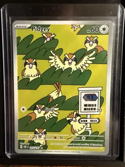 Pokemon TCG Pidgey 207/197 Obsidian Flames Illustration Rare Holo NM - Image 1