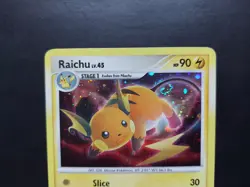 Pokemon - Raichu 8/100 Rare Holo Diamond & Pearl Stormfront w swirl - Image 2
