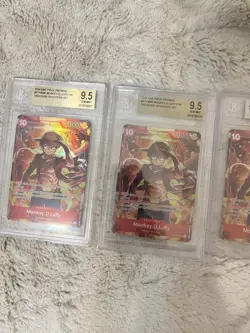 One Piece Treasure Booster Promo Monkey D. Luffy Bgs 9.5 (x2) Bgs 8 (As Picture) - Image 2
