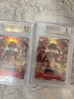 One Piece Treasure Booster Promo Monkey D. Luffy Bgs 9.5 (x2) Bgs 8 (As Picture) - Image 3