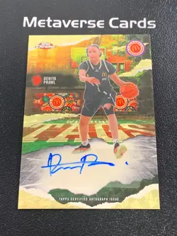 2025 Topps Chrome McDonald's Deniya Prawl 1/1 Auto Winning Tags Superfractor - Image 1