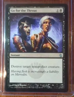 MtG Go for the Throat - Medium Play MTG Mirrodin Besieged - Image 1