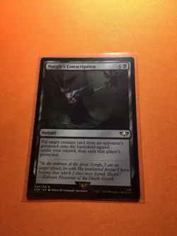 MTG Magic The Gathering Nurgle’s Conscription 40K Rare Black Warhammer - Image 1