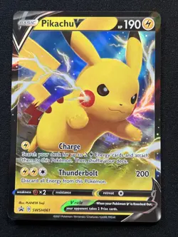 Pokemon TCG Black Star Promos Pikachu V SwSh061 & VMAX SwSh062 NM/M - Image 2