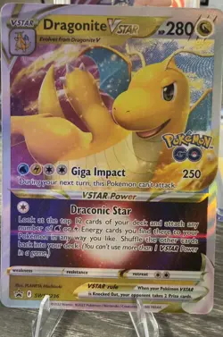 Dragonite Vstar SWSH236 NM Full Art Promo Pokemon Card - Image 1