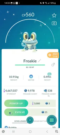 Pokemon Go Shiny Froakie ( XXL) - Image 1