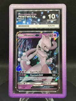🔮✨ Pokemon TCG – Mewtwo GX 31/68 – Hidden Fates (2019) – ACE 10 + GrailGuard - Image 1
