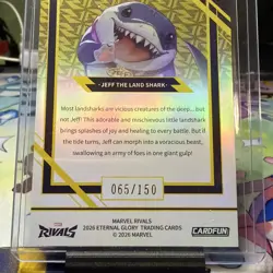 2026 Cardfun Marvel Rivals Eternal Glory Jeff The Land Shark MR-AZ-31#/150 Gold - Image 4
