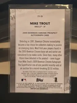 2021 Topps - Topps Through the Years Facsimile Reprints Mike Trout #TTY-28 - Image 2