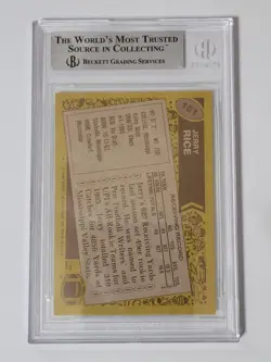 1986 Topps Jerry Rice RC BGS 9 MINT San Francisco 49ers Hall Of Fame THE GOAT - Image 2