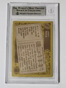 1986 Topps Jerry Rice RC BGS 9 MINT San Francisco 49ers Hall Of Fame THE GOAT - Image 4