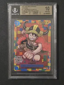 BGS 10 PRISTINE 2025 '25 ONE PIECE DAY MONKEY D LUFFY PROMO #P-110 JAPANESE TCG - Image 1