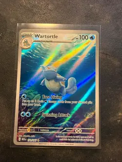 Pokemon TCG Wartortle Scarlet & Violet-151 171/165 Holo Illustration Rare - Image 1