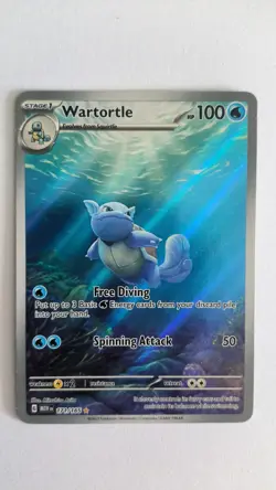 Pokemon TCG Wartortle Scarlet & Violet-151 171/165 Holo Illustration Rare - Image 1