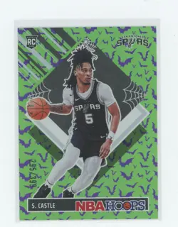 2024-25 Hoops Haunted Hoops #294 Stephon Castle Holo Bats #/399 - Image 1