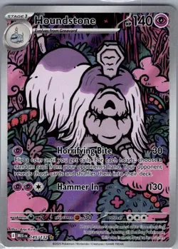 Houndstone 145/132 ME01: Mega Evolution - Pokemon Card - NM - Image 1