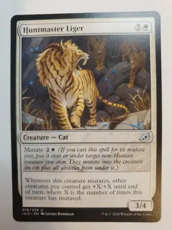 MTG Magic The Gathering Card Huntmaster Liger Creature Cat White Ikoria Lair Of - Image 1