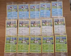 Set Of 15 x Sealed Pokemon On the Ball Promo Card Futsal Eevee Sobble Grookey - Image 1