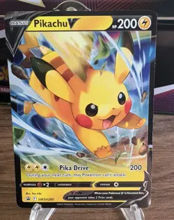 Pokemon TCG Pikachu v SWSH285 Promo Card - Image 1