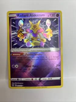 Radiant Alakazam 059/195 Radiant Rare Silver Tempest Pokemon Near Mint - Image 1