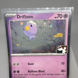 Drifloon Holo Pokemon Prize Pack Series 4 Promo Pokemon Card NM/LP Play Stamp - Image 2