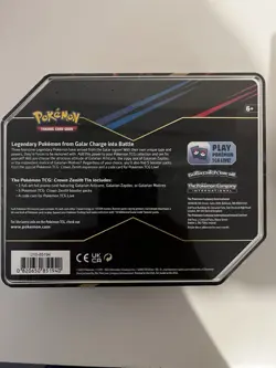 Pokemon TCG Sword & Shield - Crown Zenith Zapdos Tin ✅SEALED✅ - Image 2