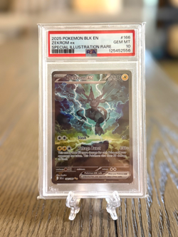 2025 Pokemon Black Bolt Zekrom EX Special Illustration Rare #166 PSA 10 GEM MINT - Image 1