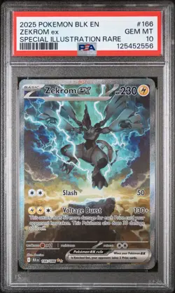2025 Pokemon Black Bolt Zekrom EX Special Illustration Rare #166 PSA 10 GEM MINT - Image 3
