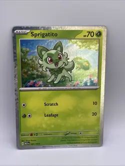 Pokemon TCG Sprigatito 001/015 McDonalds 2023 Holo Rare - Image 1