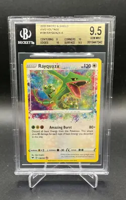 Pokemon Rayquaza 138/185 Amazing Rare Vivid Voltage Beckett BGS 9.5 GEM MINT 2 - Image 1