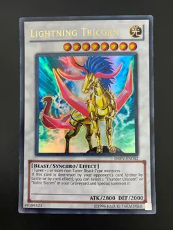 Yugioh Lightning Tricorn DREV-EN042 Ultra Rare Unlimited Edition LP - Image 1