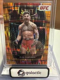 Ilia Topuria UFC Rookie Card Prizm Panini Select 2022 Orange Flash Concourse - Image 1