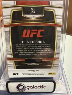 Ilia Topuria UFC Rookie Card Prizm Panini Select 2022 Orange Flash Concourse - Image 2