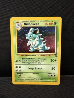 Pokemon TCG Nidoqueen Base Set 2 12/130 Holo Unlimited Holo Rare Vintage WOTC NM - Image 1
