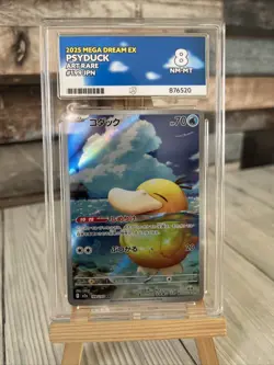 Pokemon TCG Psyduck 199/193 Mega Dream Ace 8 Graded Near Mint - Image 1